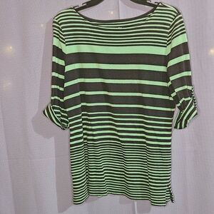 St. John's Bay, Aqua Green, Blue, Top, Size: M